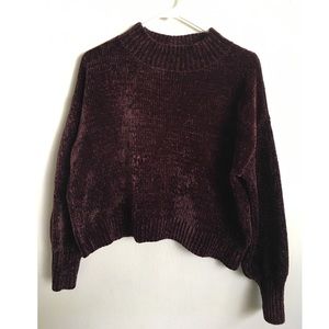 Chenille Crop Sweater Size S